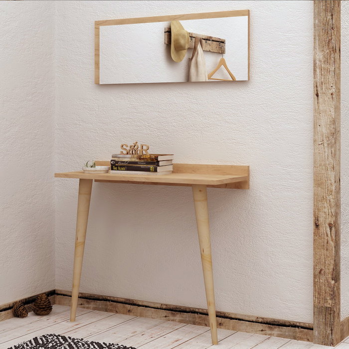 Hanah Home Aparador Roble con Espejo Incluido 80x84cm